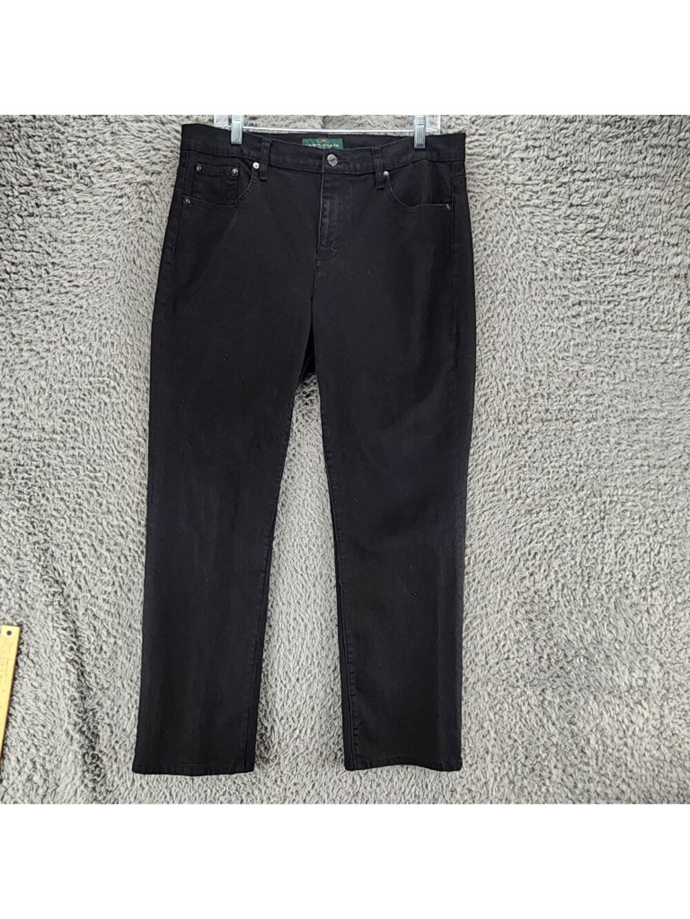 Lauren Ralph Lauren Jeans Womens 12 Black Denim Classic Straight *Read*